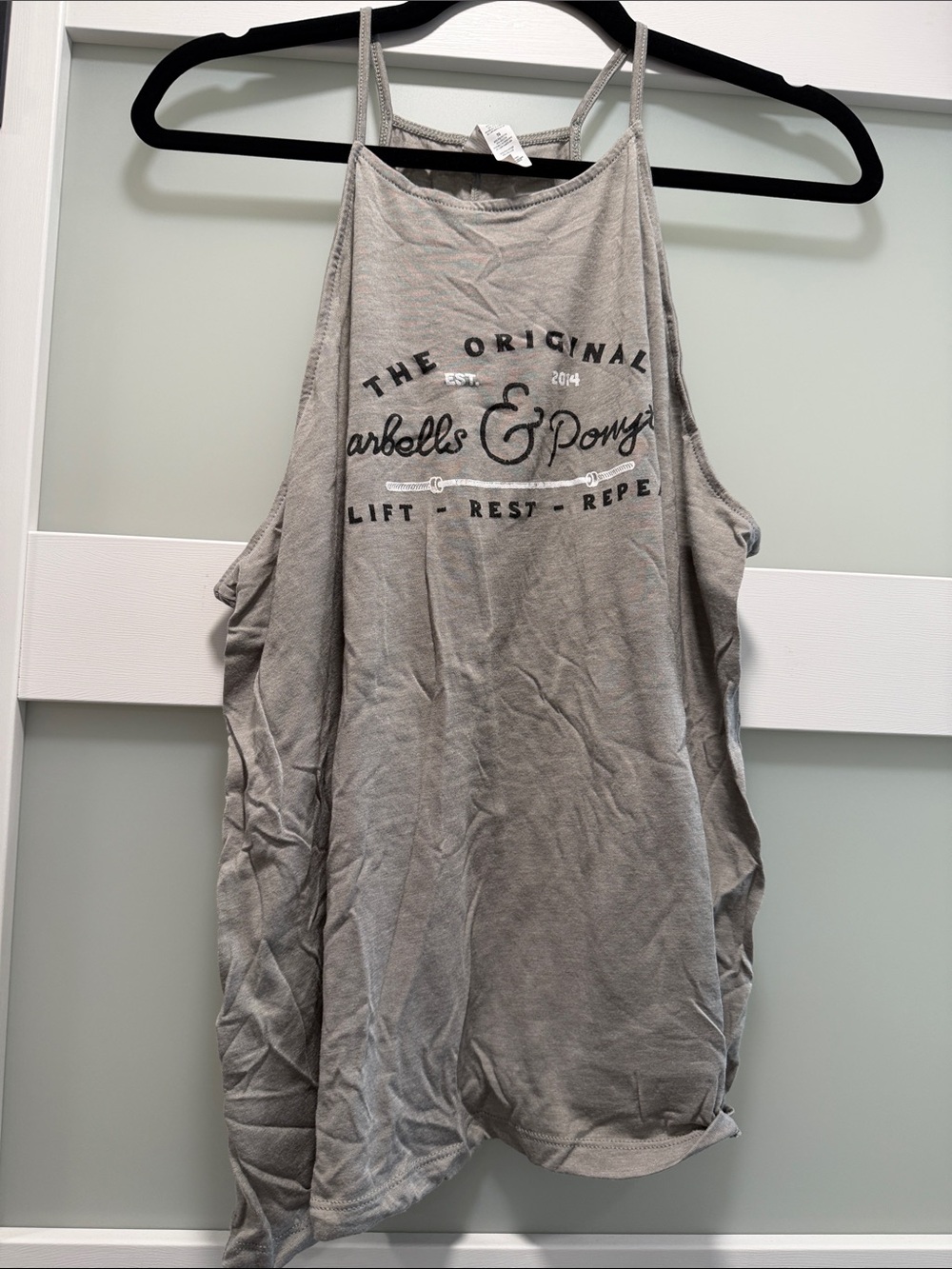 Barbells & Pony Women's Gray High-Neck Tank Top